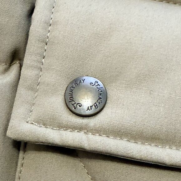 VTG St John's Bay Mens L Down/Waterfowl Puffer Snap Vest Brown Outerwear Outdoor - Picture 3 of 11